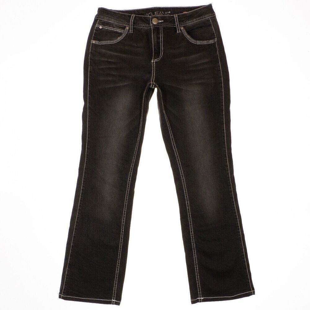 Jag Jeans Womens Size 30 Black Charcoal Mid Rise Bootleg Altered Measure 30x28.5